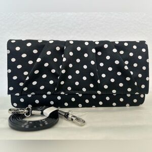 J.Renee Black and White Polka Dot Clutch
